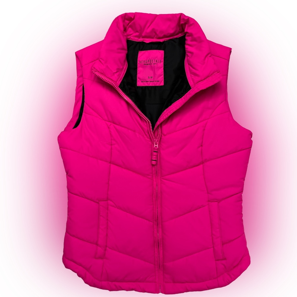 Hot pink Aeropostale puffer vest